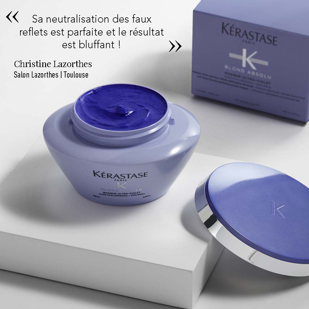 Masque UltraViolet Blond Absolu • Soin pigmenté anti fauxreflets pour cheveux blonds Kérastase